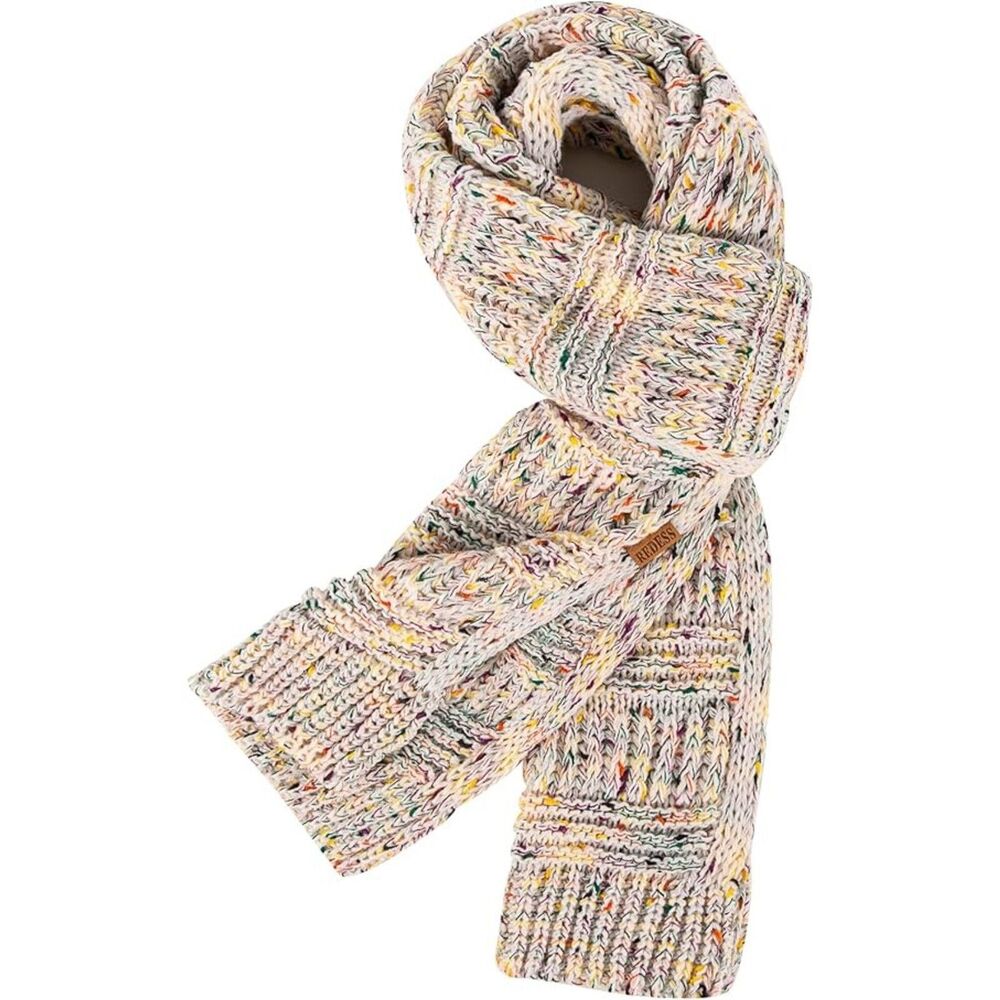 REDESS Women's Long Knit Winter Warm Thick Cashmere Wool Large Chunky Scarf